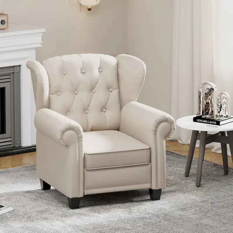 Fauteuil inclinable moderne capitonné