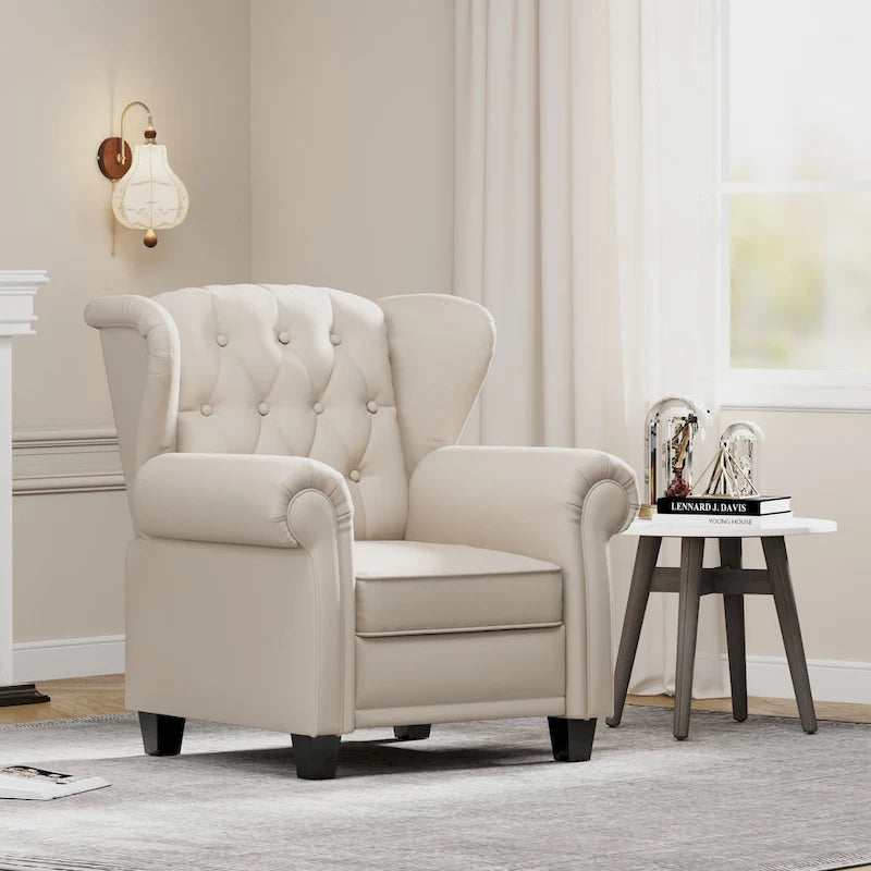 Fauteuil inclinable moderne capitonné