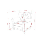 Fauteuil inclinable moderne capitonné