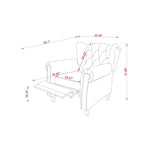 Fauteuil inclinable moderne capitonné