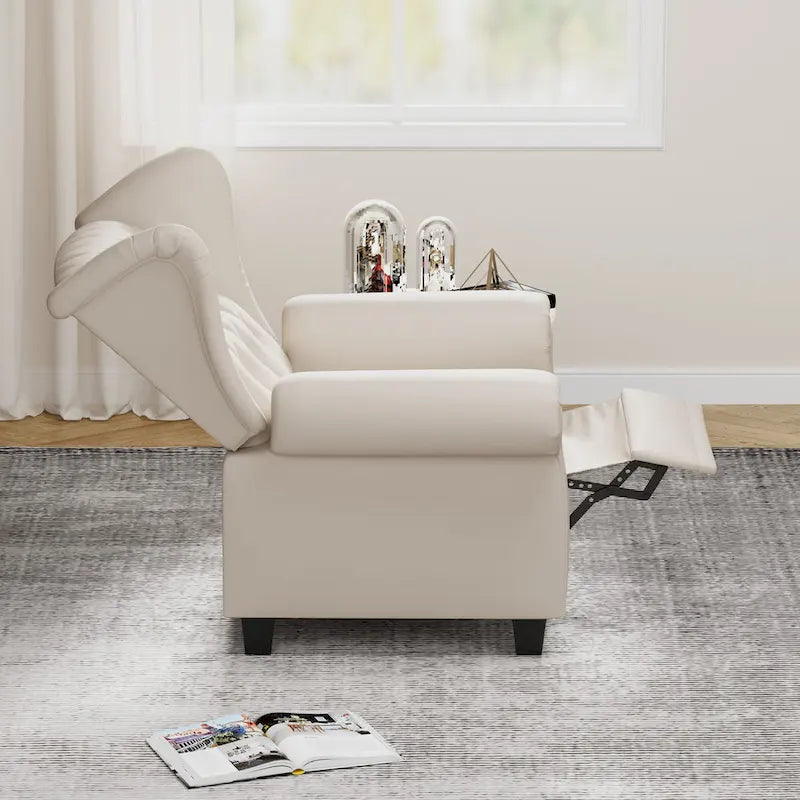 Fauteuil inclinable moderne capitonné