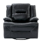Fauteuil inclinable manuel de cinéma maison avec bande lumineuse LED, deux porte-gobelets intégrés pour salon, chambre à coucher, noir