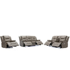 Fauteuil inclinable manuel de cinéma maison avec bande lumineuse LED, deux porte-gobelets intégrés pour salon, chambre à coucher, noir