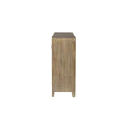 Meuble d'appoint 1 étagère 2 portes en bois sculpté floral - Marron