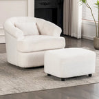 Fauteuil pivotant en velours
