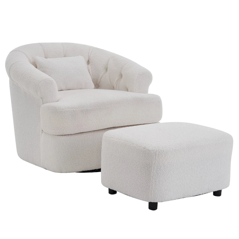 Fauteuil pivotant en velours