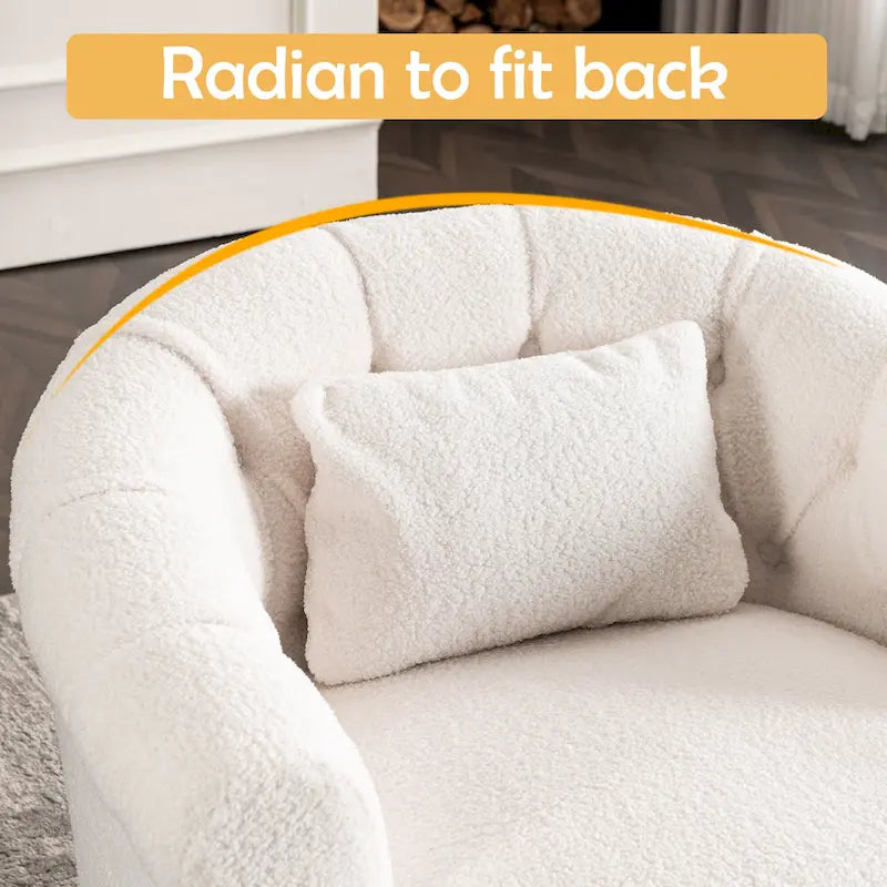 Fauteuil pivotant en velours