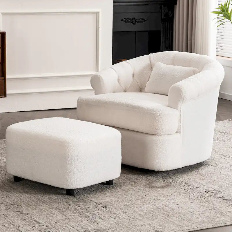 Fauteuil pivotant en velours