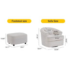 Fauteuil pivotant en velours