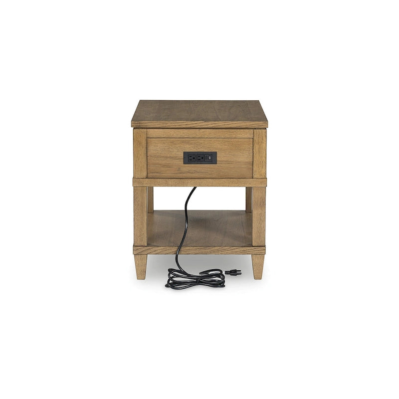 Table d'appoint brune - 20 L x 26 P x 24 H