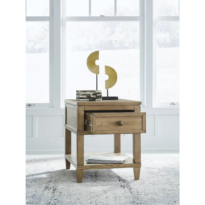 Table d'appoint brune - 20 L x 26 P x 24 H