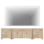 Bahut de ferme avec portes et étagère réglable, 122 cm de large
