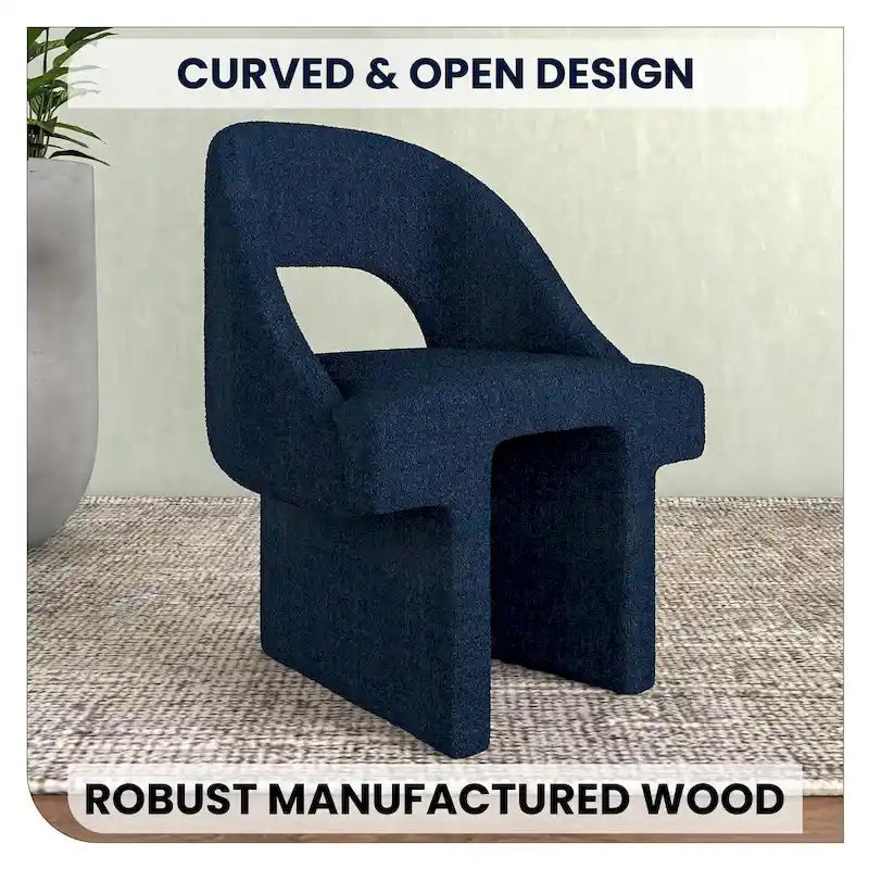 Fauteuil d'appoint rembourré élégant et moderne en bouclette avec cadre en bois MDF pour bureau, salon et chambre