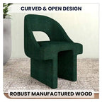 Fauteuil d'appoint rembourré élégant et moderne en bouclette avec cadre en bois MDF pour bureau, salon et chambre