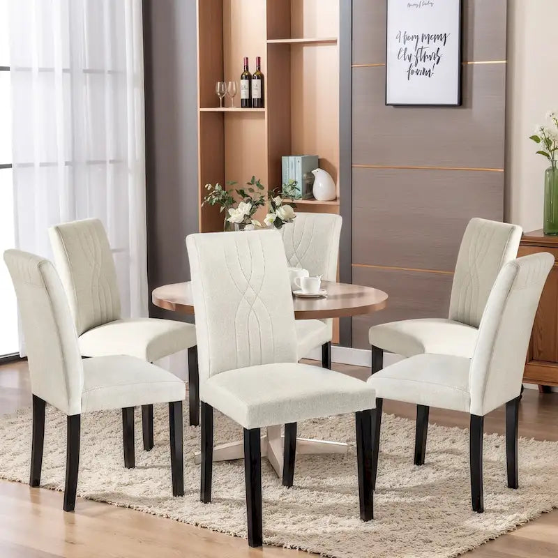 Chaises de salle à manger rembourrées, chaise de cuisine/salle à manger en tissu, chaises de salle à manger Parson