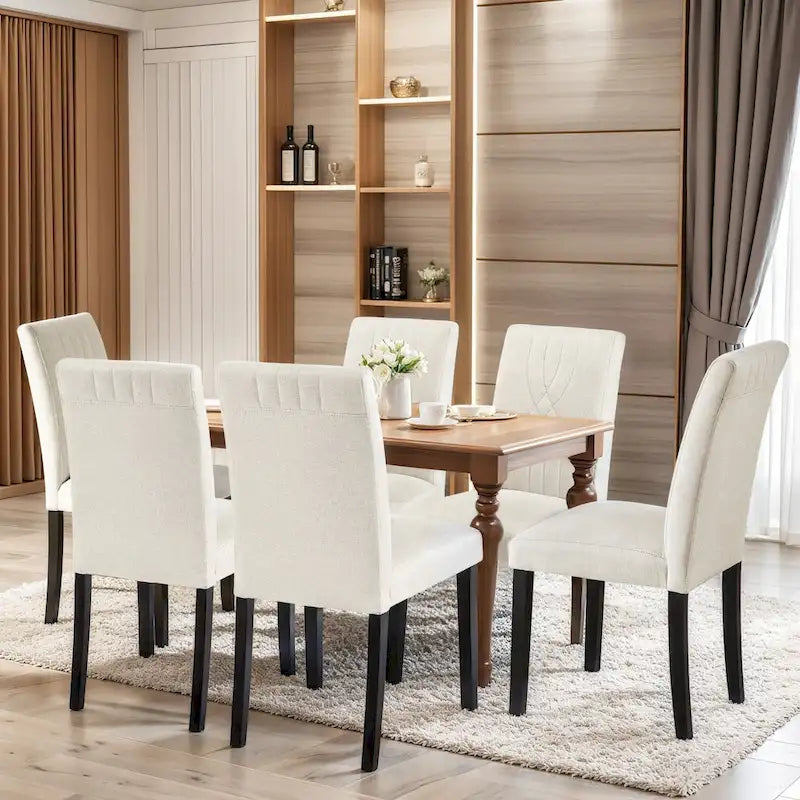 Chaises de salle à manger rembourrées, chaise de cuisine/salle à manger en tissu, chaises de salle à manger Parson