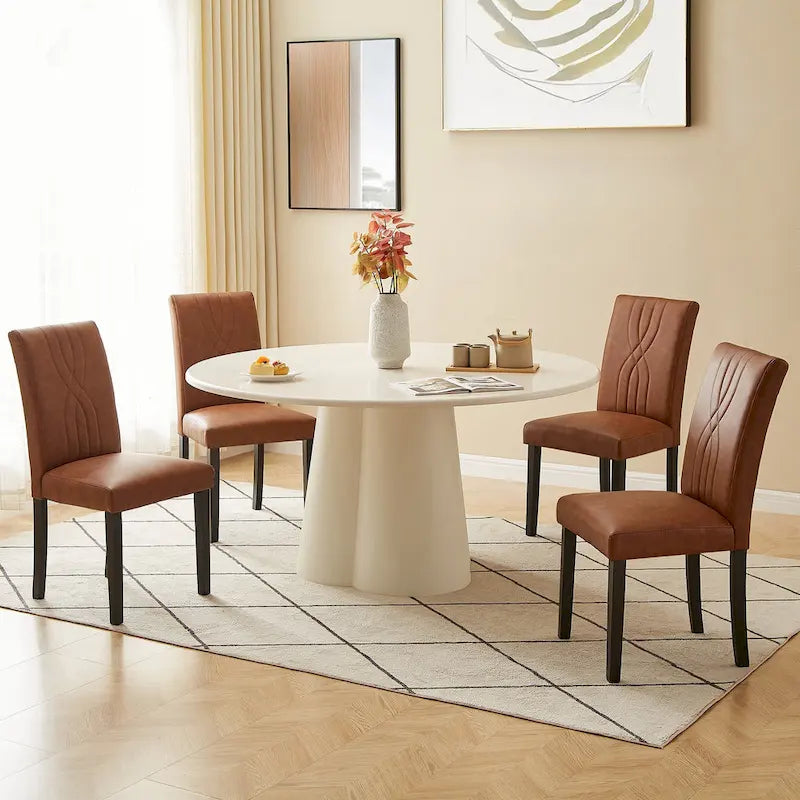 Chaises de salle à manger rembourrées, chaise de cuisine/salle à manger en tissu, chaises de salle à manger Parson
