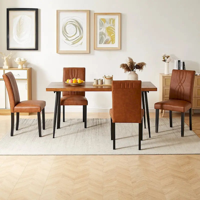 Chaises de salle à manger rembourrées, chaise de cuisine/salle à manger en tissu, chaises de salle à manger Parson