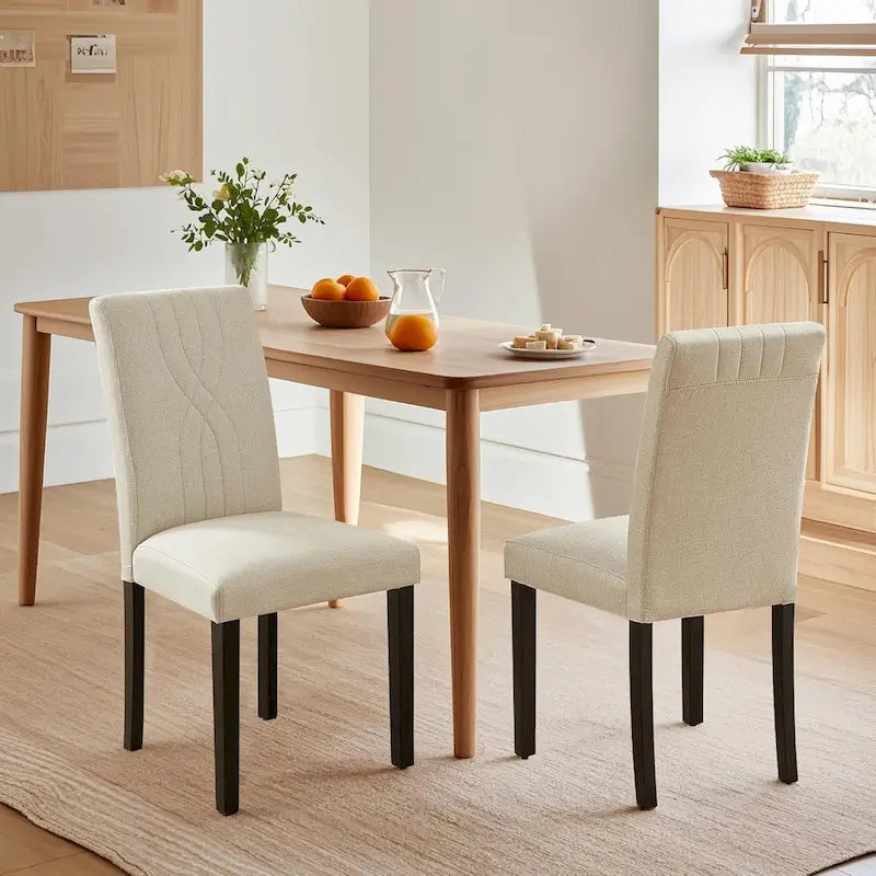 Chaises de salle à manger rembourrées, chaise de cuisine/salle à manger en tissu, chaises de salle à manger Parson