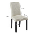 Chaises de salle à manger rembourrées, chaise de cuisine/salle à manger en tissu, chaises de salle à manger Parson