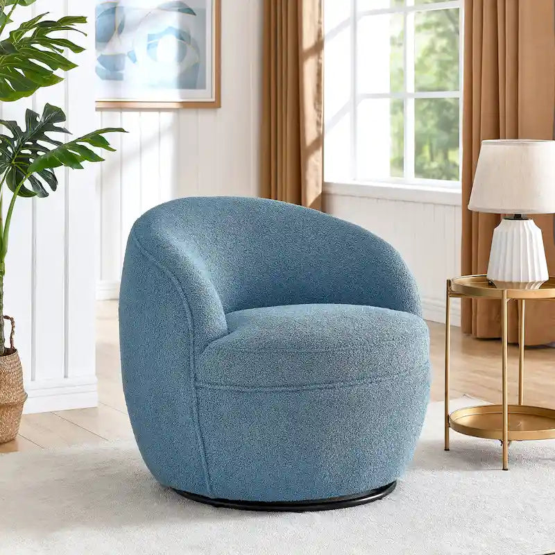 Fauteuil pivotant Galleria 360 en tissu Sherpa Teddy