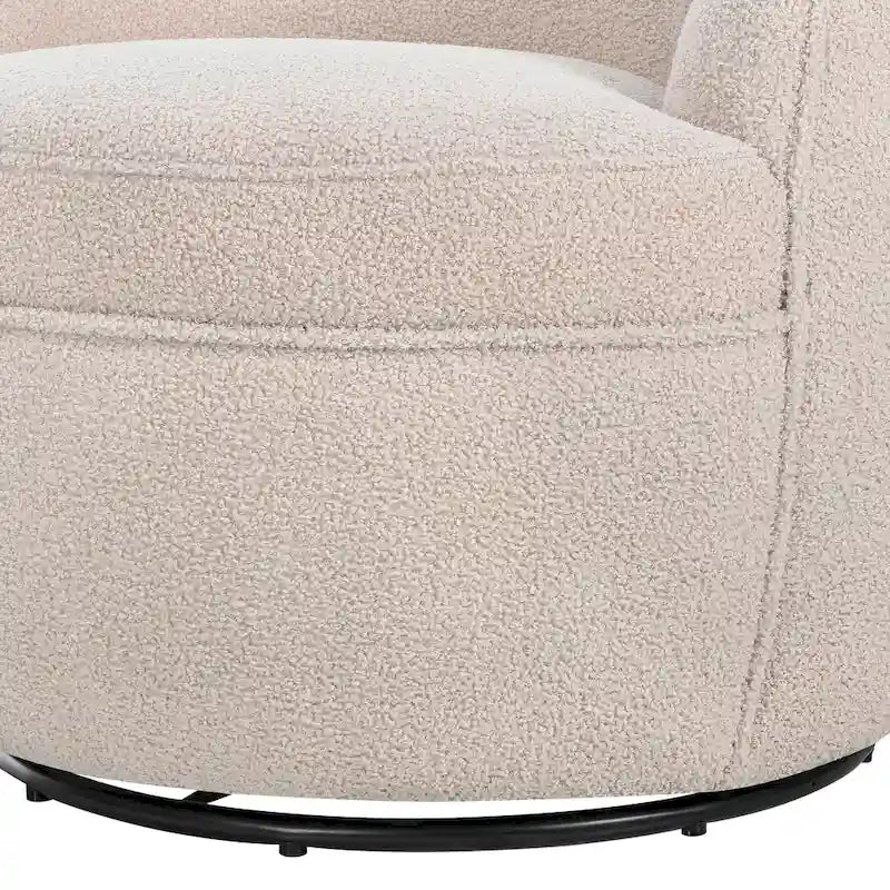 Fauteuil pivotant Galleria 360 en tissu Sherpa Teddy