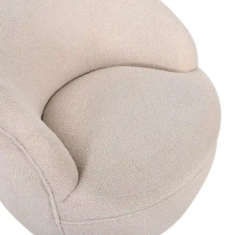 Fauteuil pivotant Galleria 360 en tissu Sherpa Teddy