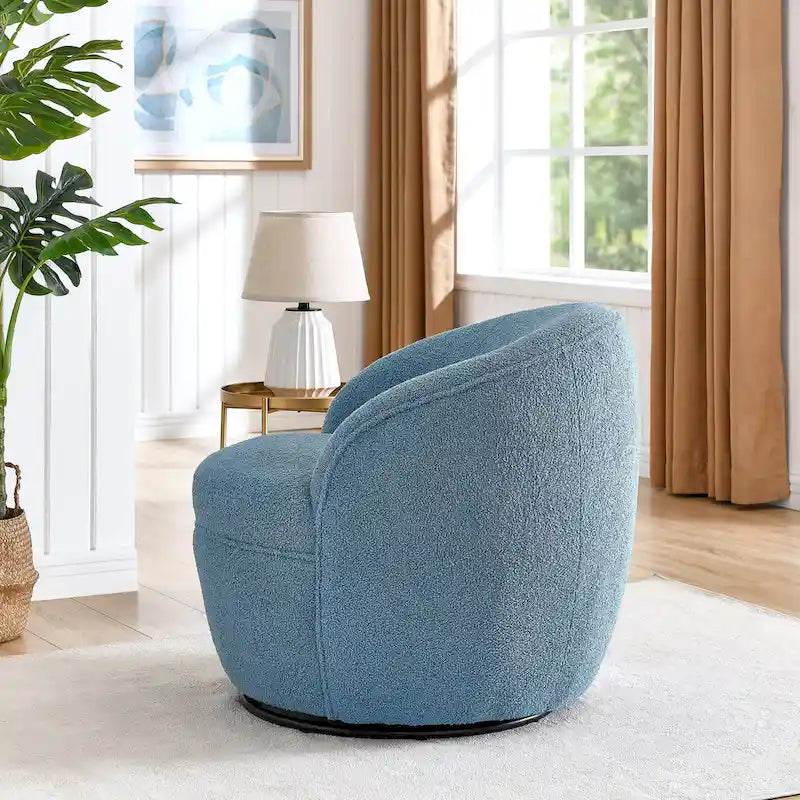 Fauteuil pivotant Galleria 360 en tissu Sherpa Teddy