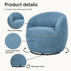 Fauteuil pivotant Galleria 360 en tissu Sherpa Teddy