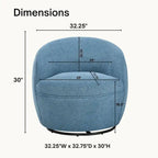 Fauteuil pivotant Galleria 360 en tissu Sherpa Teddy