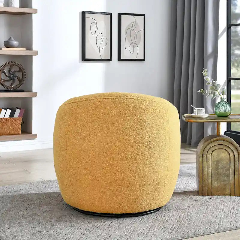 Fauteuil pivotant Galleria 360 en tissu Sherpa Teddy