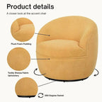 Fauteuil pivotant Galleria 360 en tissu Sherpa Teddy