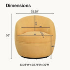 Fauteuil pivotant Galleria 360 en tissu Sherpa Teddy