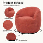 Fauteuil pivotant Galleria 360 en tissu Sherpa Teddy