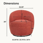 Fauteuil pivotant Galleria 360 en tissu Sherpa Teddy