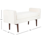 Banc Rosalee Mid-Century Modern 25 pouces - 49L x 18P x 25H
