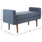 Banc Rosalee Mid-Century Modern 25 pouces - 49L x 18P x 25H