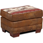Brown Tapestry Deer Valley Lodge Ottoman