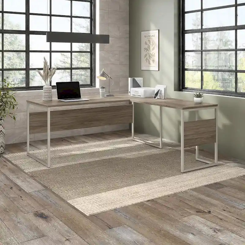 Hybrid 72W x 30D L Shaped Table Desk by Bush Business Furniture