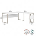 Bureau d'angle en L de 72L x 30P