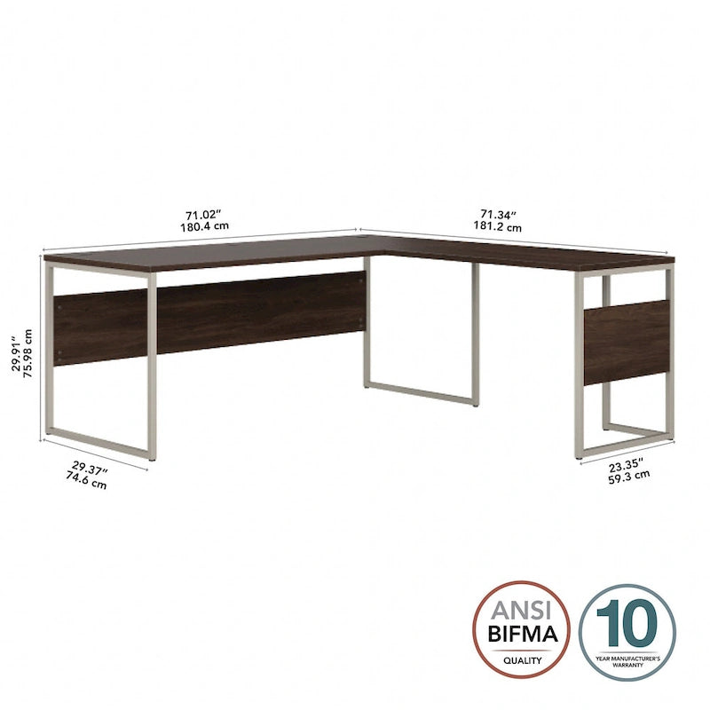 Bureau d'angle en L de 72L x 30P