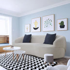 Canapé 3 places moderne incurvé en tissu de 219,99 cm