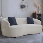 Canapé 3 places moderne incurvé en tissu de 219,99 cm