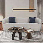 Canapé 3 places moderne incurvé en tissu de 219,99 cm