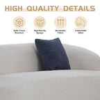 Canapé 3 places moderne incurvé en tissu de 219,99 cm