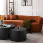 Canapé 3 places moderne incurvé en tissu de 219,99 cm