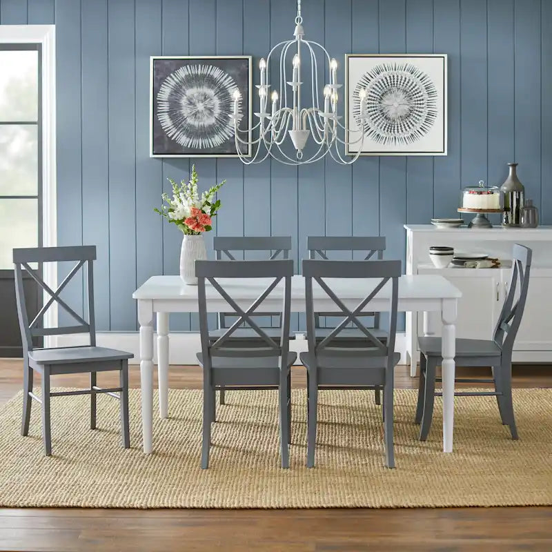 Ensemble de salle à manger 7 pièces Albury Cross Back de Simple Living