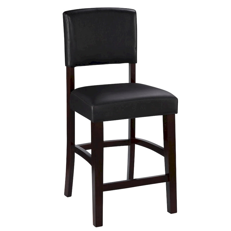 Tabouret de comptoir en similicuir, espresso, 61,4 cm