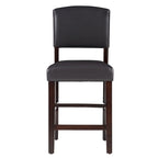 Tabouret de comptoir en similicuir, espresso, 61,4 cm