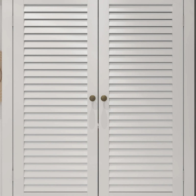 Meuble à chaussures de 76 cm avec portes, Armoire de rangement en bois sur pied